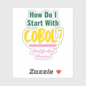 Wie man mit Cobol-Programmiercodes-Sticker beginnt Aufkleber (Blatt)