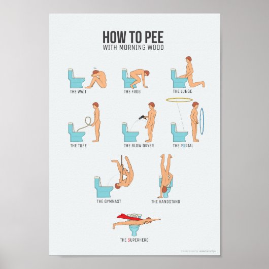 Wie man mit Morgenholz pinkelt (passt auf alle A4- Poster (Vorne)