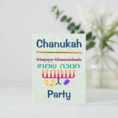 Wie man Party Einladungen Chanukkas Chanukah (Stehend Vorderseite)
