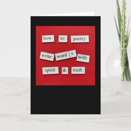 Wie man Poesie macht Karte (Vorderseite)