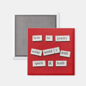 Wie man Poesie macht Magnet (Vorderseite/Rückseite)