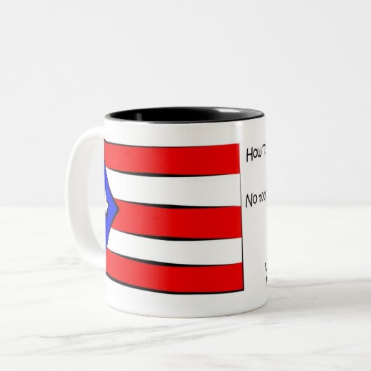 Wie man Puertorikaner spricht Zweifarbige Tasse (Vorderseite Links)