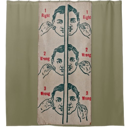 wie man Rasiermesser benutzt Duschvorhang (Vorderseite)