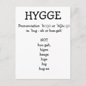Wie man SAY HYGGE Funny Custom Pronounce Postkarte (Vorderseite)