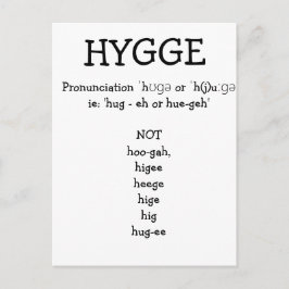 Wie man SAY HYGGE Funny Custom Pronounce Postkarte