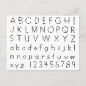 Wie man seine Briefe formt - Alphabet-Handschrift Postkarte (Vorderseite)