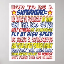 Wie man Superheld Print wird Poster