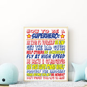 Wie man Superheld Print wird Poster