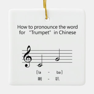 Wie man Trumpet in chinesischer Musiksprache sagt  Keramikornament
