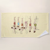 Wie man Vintage französische Schwimmer schwimmt Strandtuch (Vorderseite)