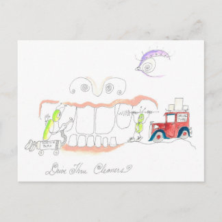 Wie man Zähne säubert Postkarte