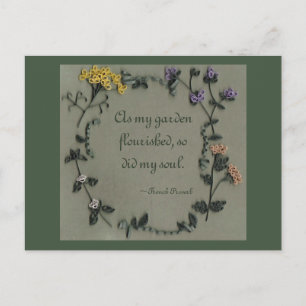 Wie mein Garten Postkarte Blühte