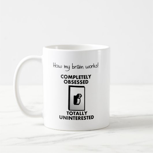 Wie mein Gehirn funny Mug funktioniert Kaffeetasse (Links)