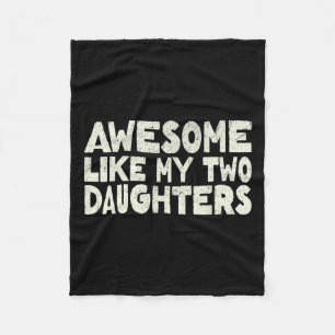 Wie meine beiden Töchter glücklichen Vatertag Vate Fleecedecke