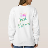 Wie meine Katze Catchy Spaß fett Typografie Sweatshirt (Rückseite)
