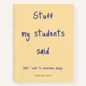 Wie meine Schüler mit dem "Teacher's Name Journal" Notizblock (Vorderseite)