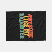 Wie meine Tochter Retro Vater Funny Vathers Fleecedecke (Vorderseite (Horizontal))