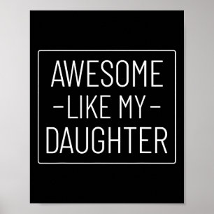 Wie meine Tochter Shirt Funny Vathers Day 2024 Vat Poster