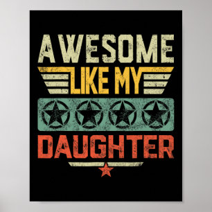Wie meine Tochter spendet Vater Männer Vatertag Poster