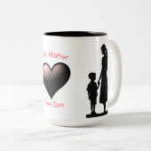 Wie Mutter Wie Sohn Silhouette 15 oz Tasse (VorderseiteRechts)