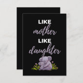 Wie Mutter wie Tochter Dankeskarte (Vorne/Hinten)