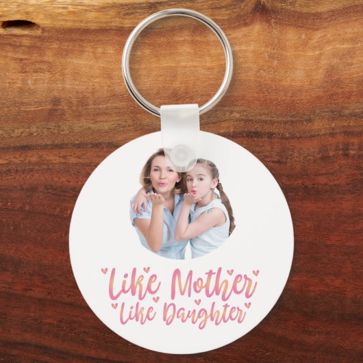 Wie Mutter wie Tochter, Personalisierte Mama Gesch Schlüsselanhänger (Rückseite)