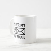 Wie nach meiner letzten E-Mail Kaffeetasse (Vorderseite Links)