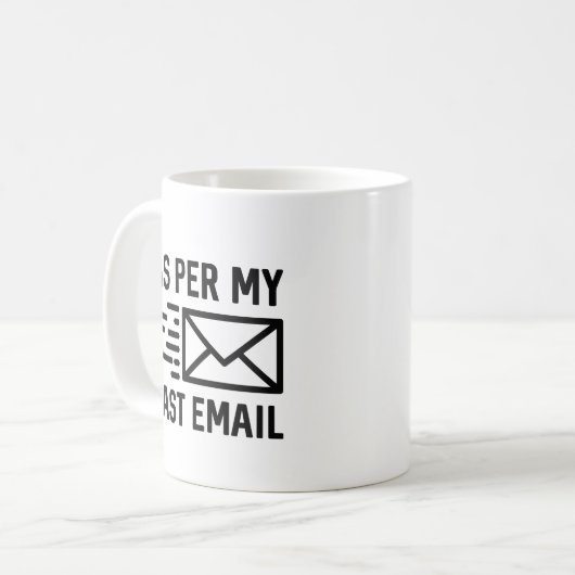 Wie nach meiner letzten E-Mail Kaffeetasse (Vorderseite Links)