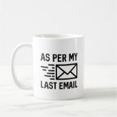 Wie nach meiner letzten E-Mail Kaffeetasse (Links)