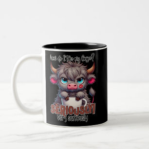 Wie nehme ich meinen Kaffee? Ernst Sehr Ernst Zweifarbige Tasse