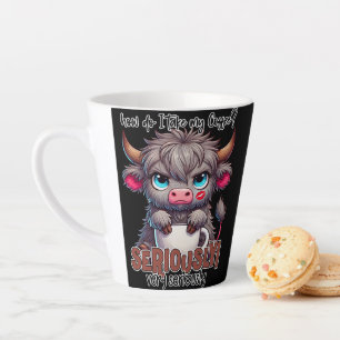 Wie nehme ich meinen Kaffee? Ernsthaft. Sehr ernst Milchtasse