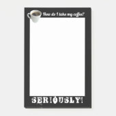 Wie nehme ich meinen Kaffee? Post-It Klebezettel (Vorderseite)