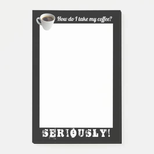 Wie nehme ich meinen Kaffee? Post-It Klebezettel (Vorderseite)