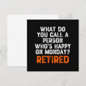 Wie nennst du jemanden, der am Montag glücklich is Einladung (Vorne/Hinten)