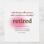 Wie nennt man eine Person, die aufgeregt in den Ru Weinetikett (Einzelnes Label)