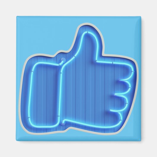 Wie Neon Hand Design anpassen Magnet (Vorne)