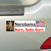 Wie Nero ist Obama Fiedeln/Golf spielend, da US Autoaufkleber (Auf Auto)