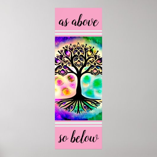 Wie oben so unten Baum des Lebens Inspiration Poster (Vorne)