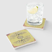 Wie oben, so unten. Baum des Lebens, spiritueller Steinuntersetzer (Seitenansicht)