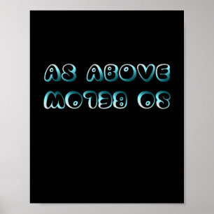 Wie oben so unten - Bubbly Play Type Quote Stic Poster