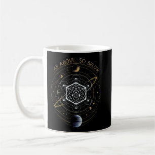 Wie oben, so unten - Kosmische heilige Geometrie Kaffeetasse