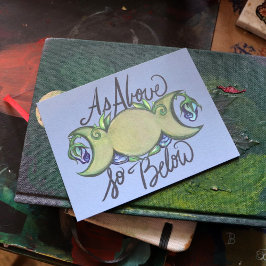 Wie oben so unten pagan triple Moon Art Postkarte
