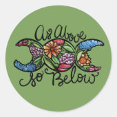 Wie oben so unter Triple Moon Runder Aufkleber (Vorderseite)