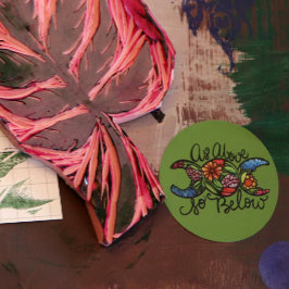 Wie oben so unter Triple Moon Runder Aufkleber