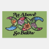Wie oben so unter Triple Moon Symbol Rechteckiger Aufkleber (Vorderseite)