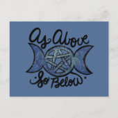 Wie oben so unter Triple Moon Wiccan Art Postkarte (Vorderseite)