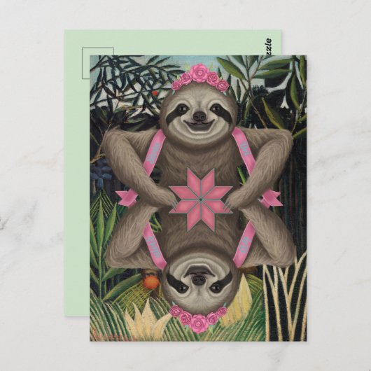 Wie oben so unterhalb von Sloth Postkarte (Vorne/Hinten)