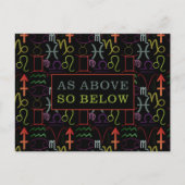 Wie oben, unten, astrologisch postkarte (Vorderseite)