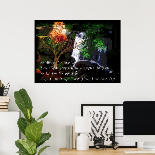 Wie oben, unten poster (Heimbüro)