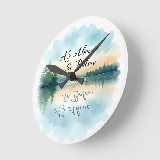 Wie oben, unten runde wanduhr (Winkel)